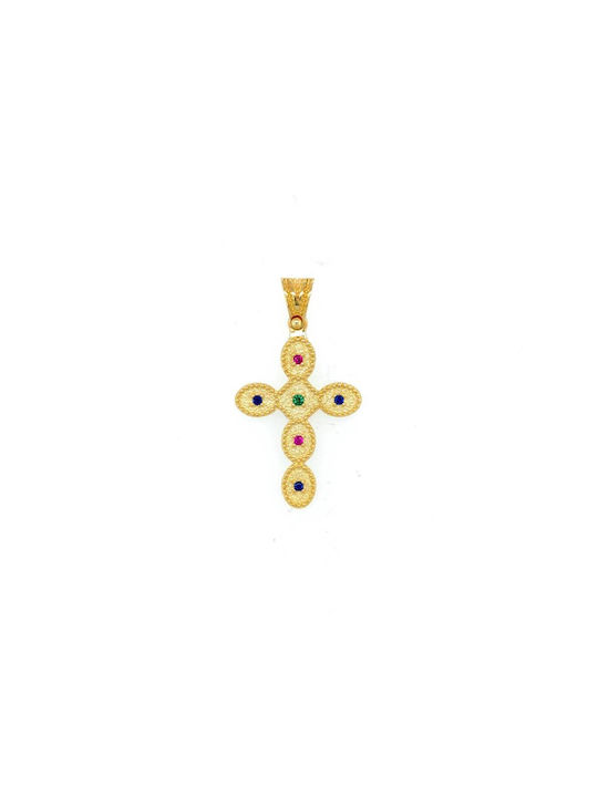 Drandakis Damen Gold Byzantinisch Kreuz 14K