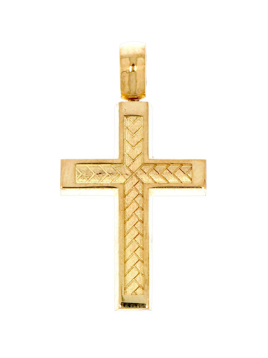 Senzio Belibasakis Herren Gold Kreuz 14K