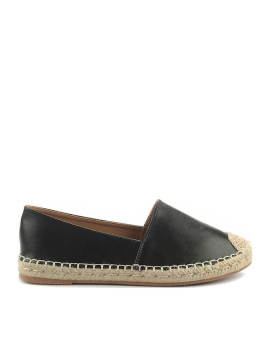 Women's Synthetic Leather Espadrilles Black