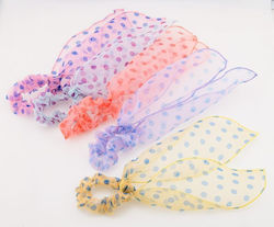Shura Fabric Organza Poison dots - portocaliu