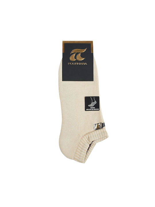 Pournara Damen Socken Ecru 1Pack