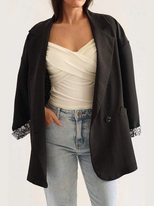 Amanda Black Jacket Oversized