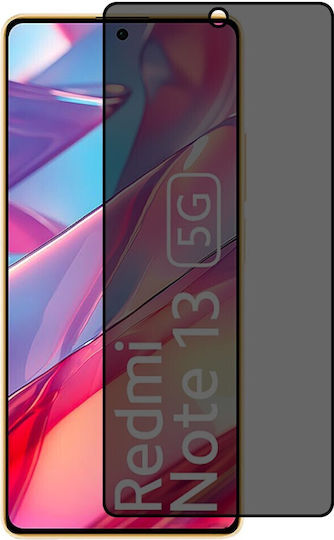 Anti-Spionage Privatsphäre Vollgehärtetes Glas Xiaomi Redmi Note 13 5g / Note 13 Pro 5g / Note 13 Pro 4g / Poco M6 Pro 4g - Schwarz