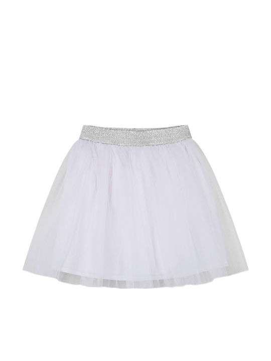 Energiers Kids' Tulle Tutu Skirt Monochrome White Energiers Kids' Tulle Tutu Skirt Monochrome White