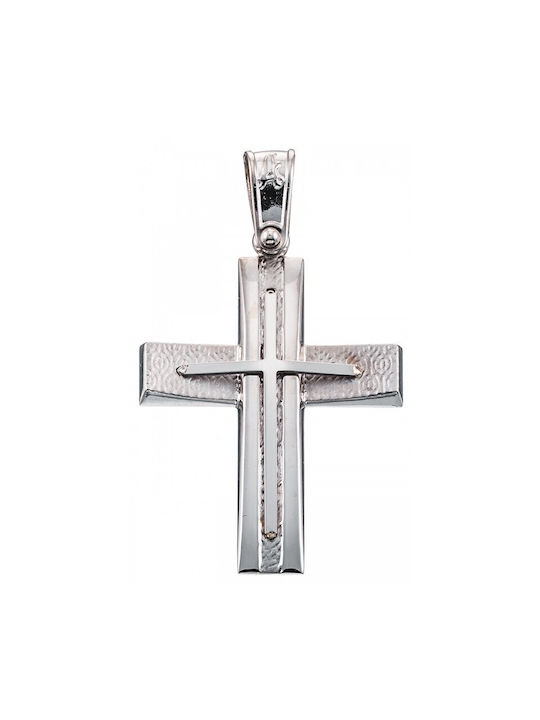 Cross White Gold St469 Stavros 14 Carat 14 Carat Cross