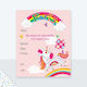 Fun Creations 6 Einladungen Einhörner PR114