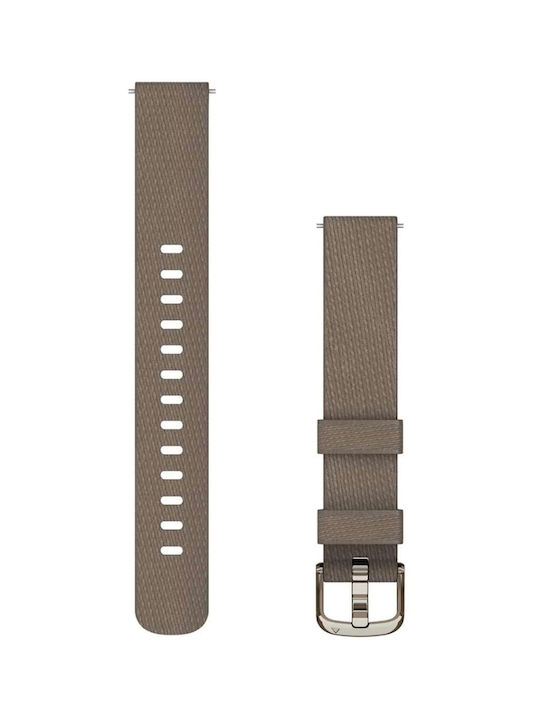 Garmin Schnellspanner 14 Mm Kaffee Nylonband mit Creme Gold Hardware