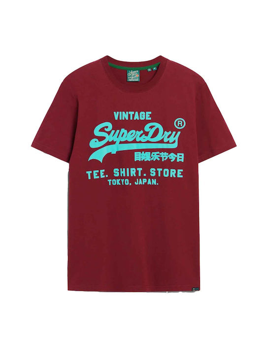 Superdry Vintage Men's Short Sleeve T-shirt Rich Berry Purple