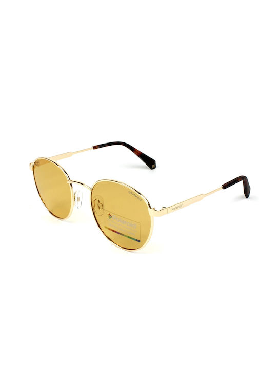 Polaroid Sonnenbrillen mit Gold Rahmen und Gold Polarisiert Linse P2053SLI1KZHE