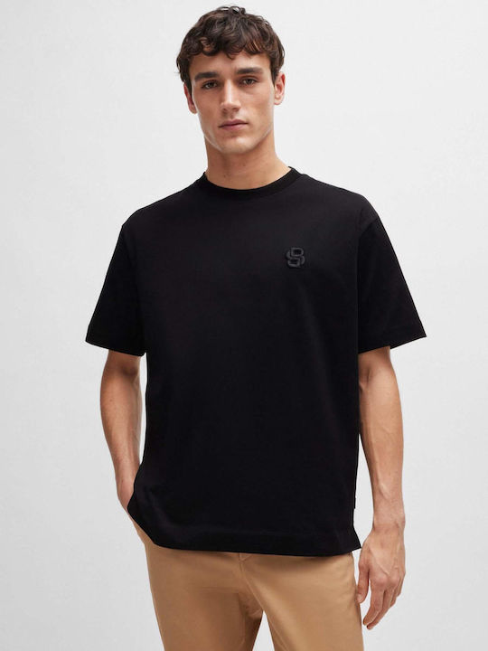 Hugo Boss T-shirt Bărbătesc cu Mânecă Scurtă Negru