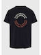 Funky Buddha T-shirt Bărbătesc cu Mânecă Scurtă Negru