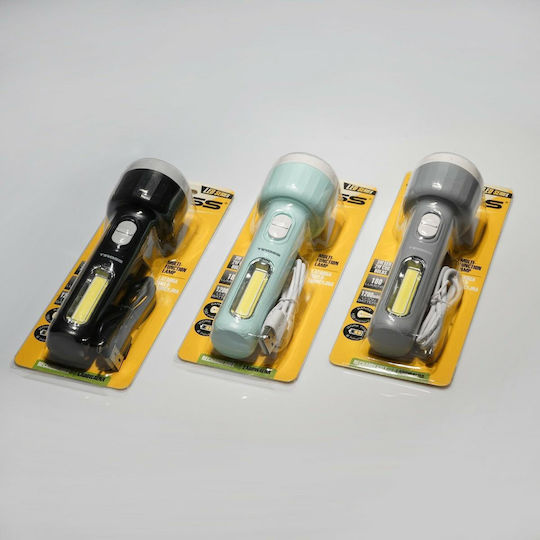 Tiross Flashlight LED with Maximum Brightness 180lm Black