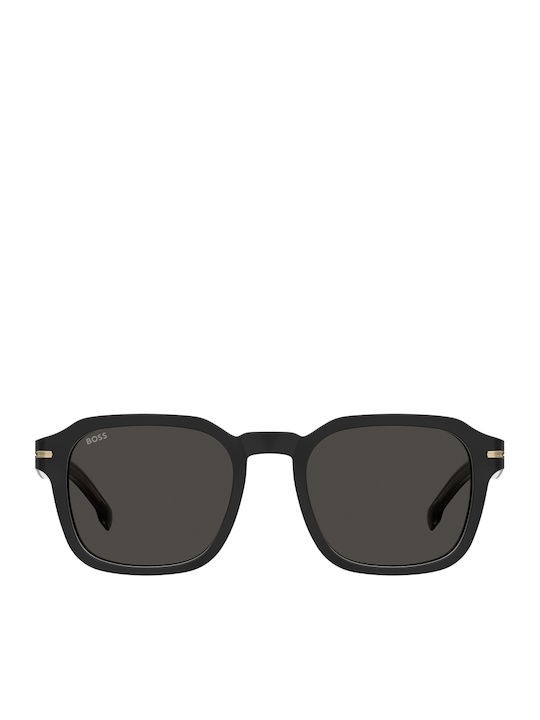 Boss Men's Sunglasses with Black Plastic Frame and Black Lens BOSS1627/S 807IR 51