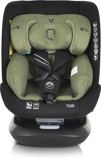 Cangaroo Quill 360° Baby Car Seat i-Size with Isofix Green