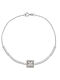 White Gold Riviera Bracelet Fb28811 With Square Zircon Stone. 18 Carat