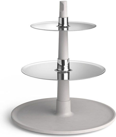 Zack Inox Etagere Gray Ø18cm W18xL32.7cm 1Stück