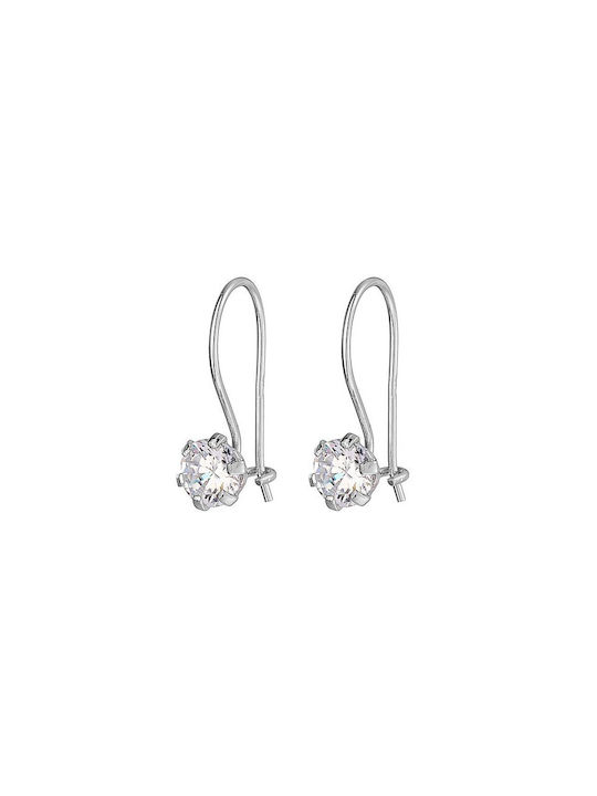 Atofio Kosmima Earrings Pendants made of Platinum with Stones