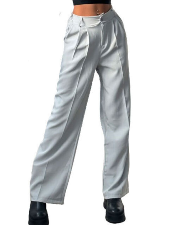 High Waist Pants Oversized (Light Grey)