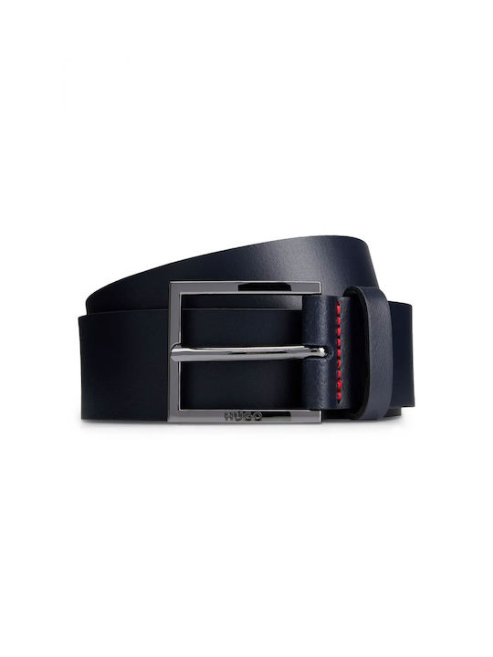 Hugo Boss Men's Leather Belt Blue