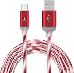 LED USB 2.0 to micro USB Cable Μπλε 1m