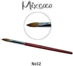 Mixcoco Πινέλο Νυχιών Ακρυλικού No 12 με Φυσική Τρίχα