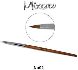 Mixcoco Πινέλο Νυχιών Ακρυλικού No 2 με Φυσική Τρίχα Mixcoco Πινέλο Νυχιών Ακρυλικού No 2 με Φυσική Τρίχα