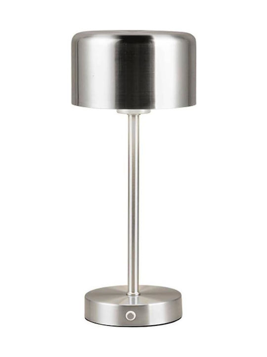 Trio Lighting Metal Lampă de masă LED cu Abajur Argintiu și Bază