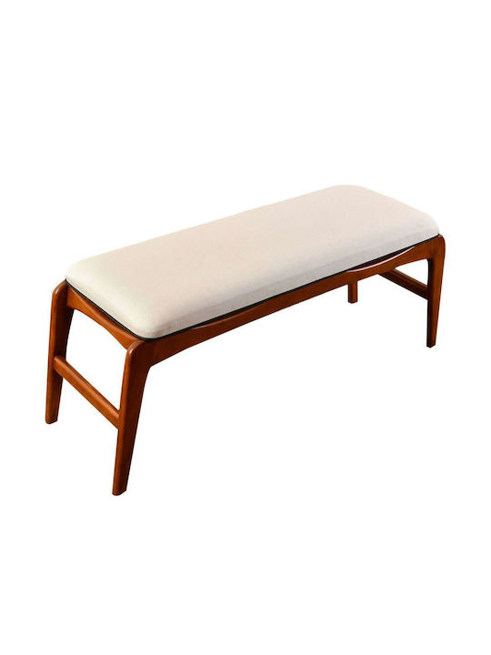 Stool For Living Room Cream 120x40x45cm