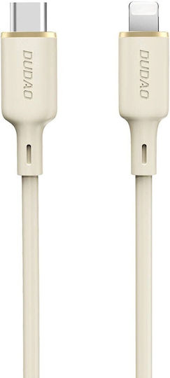 Dudao L7SCL USB-C zu Lightning Kabel 30W Beige 1m