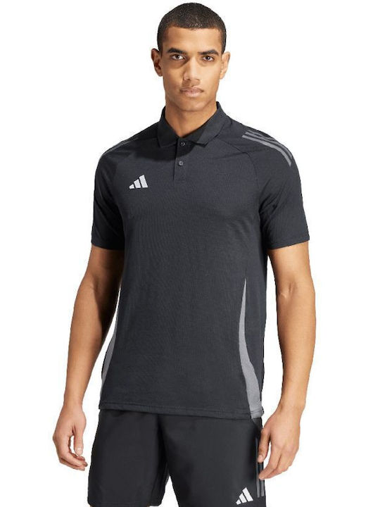 Adidas Tiro 24 Competition Ανδρική Αθλητική Μπλούζα Κοντομάνικη Polo Μαύρη