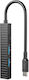 XO USB Hub 3 Ports USB 3.0 with USB-C Connection Gray