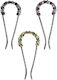 Metal hairpin large with elaborate design in 3 ...