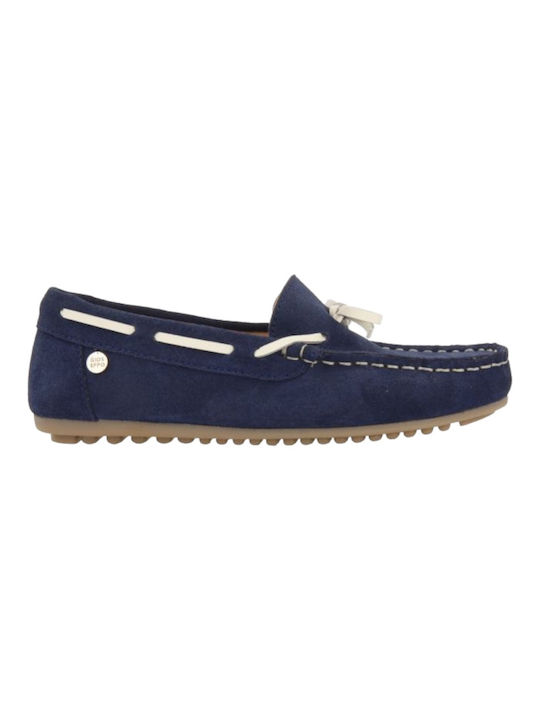 Gioseppo Boys Leather Moccasins Blue