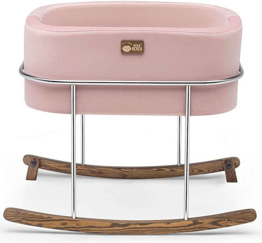 Hanah Home Wiege mit Matratze Pink-Silver