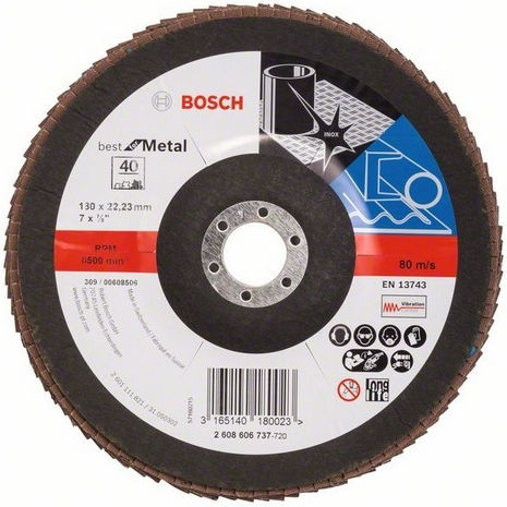 Bosch Sanding Disc X571 Best For Metal 180 X 22.23mm (2608606737)