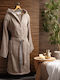 Beauty Home Hooded Beige Bathrobe