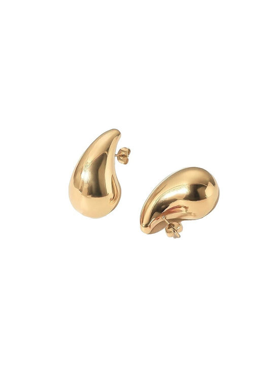 Acrylic Earrings with Design Drops 1,1cm 65897 Gold Gold