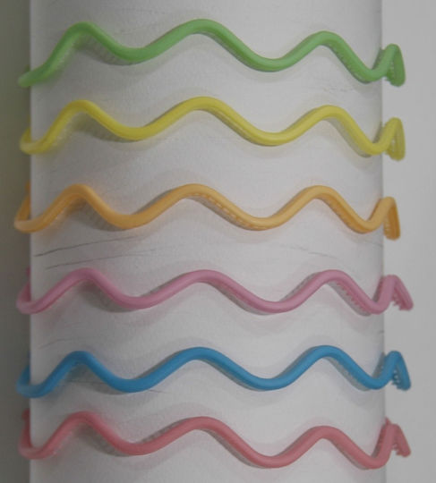 Plastik Zig Zag Plastikkrone In 6 hellen Farben-Orange