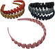 Plastic crown with design (6 mat colours)-black