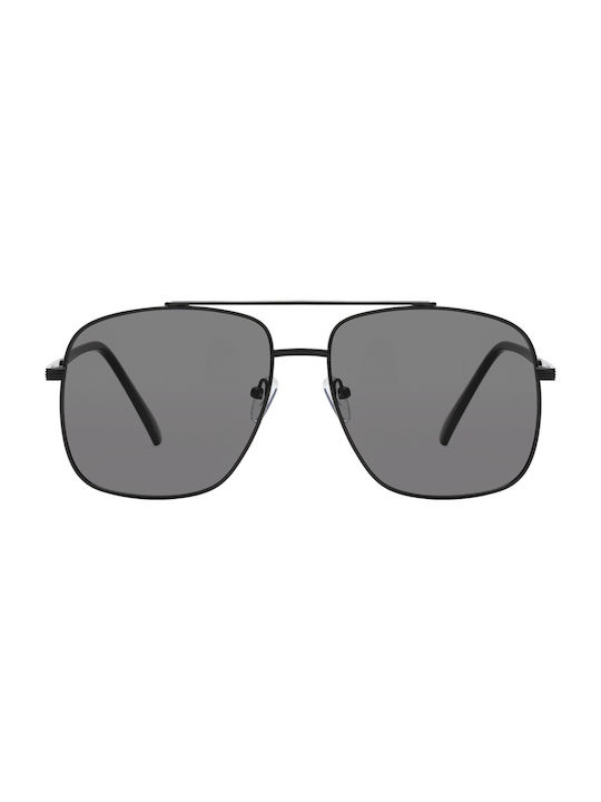 Sunglasses with Black Metal Frame and Gray Lens 01-5690-01