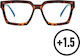 Reading Glasses +1.50 in Brown color W01004-002-2