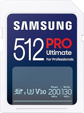 Samsung Pro Ultimate SDXC 512GB U3 V30 UHS-I 200MB/s με USB Reader