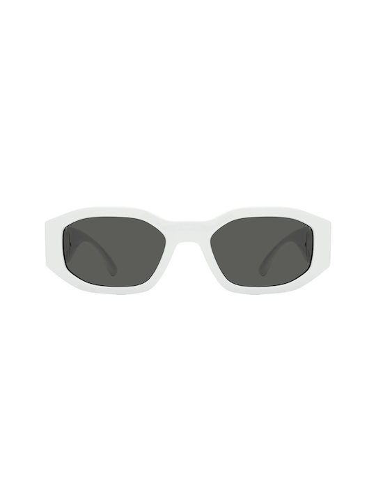 Sunglasses with White Plastic Frame and Polarized Lens 02-3173-4