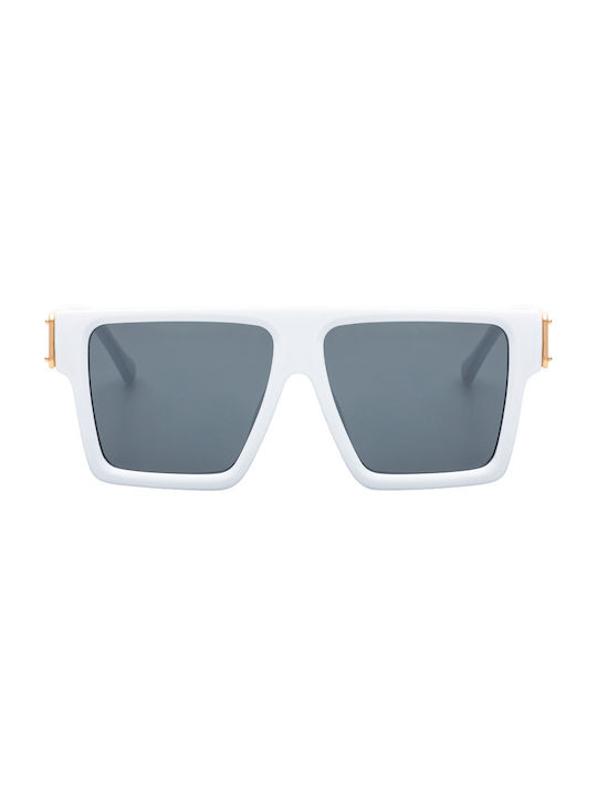 Sunglasses with White Frame 02-4061-White-Black