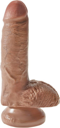 King Cock - Realistic Penis With Balls 13.2 Cm Caramel