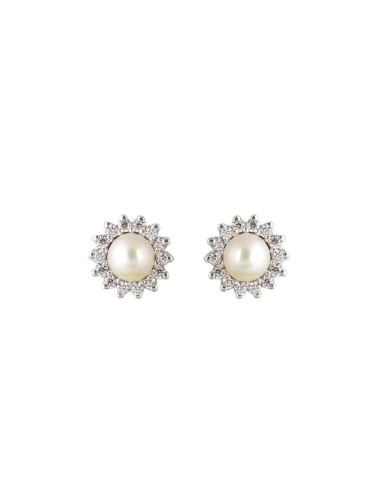 White gold earrings F28906 14 carat