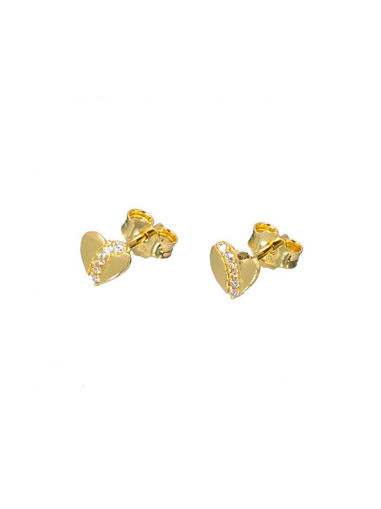 Goldherz-Ohrringe Sk364 14 Karat Gold-Ohrringe