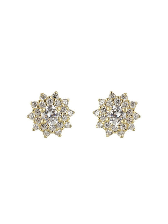 18 Carat Gold Eaxr33620g Rosette Earrings 18 Carat Gold Earrings