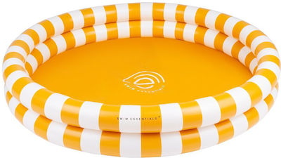 Swim Essentials Yellow Stripes Παιδική Πισίνα PVC Φουσκωτή 100x100εκ.