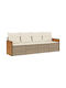 Canapea Cu Patru Locuri De Exterior Din Rattan Cu Perne 55x55x69cm
